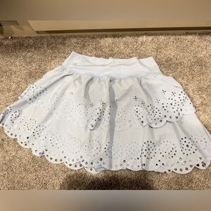 aerie Light Blue Eyelet Mini Skirt
